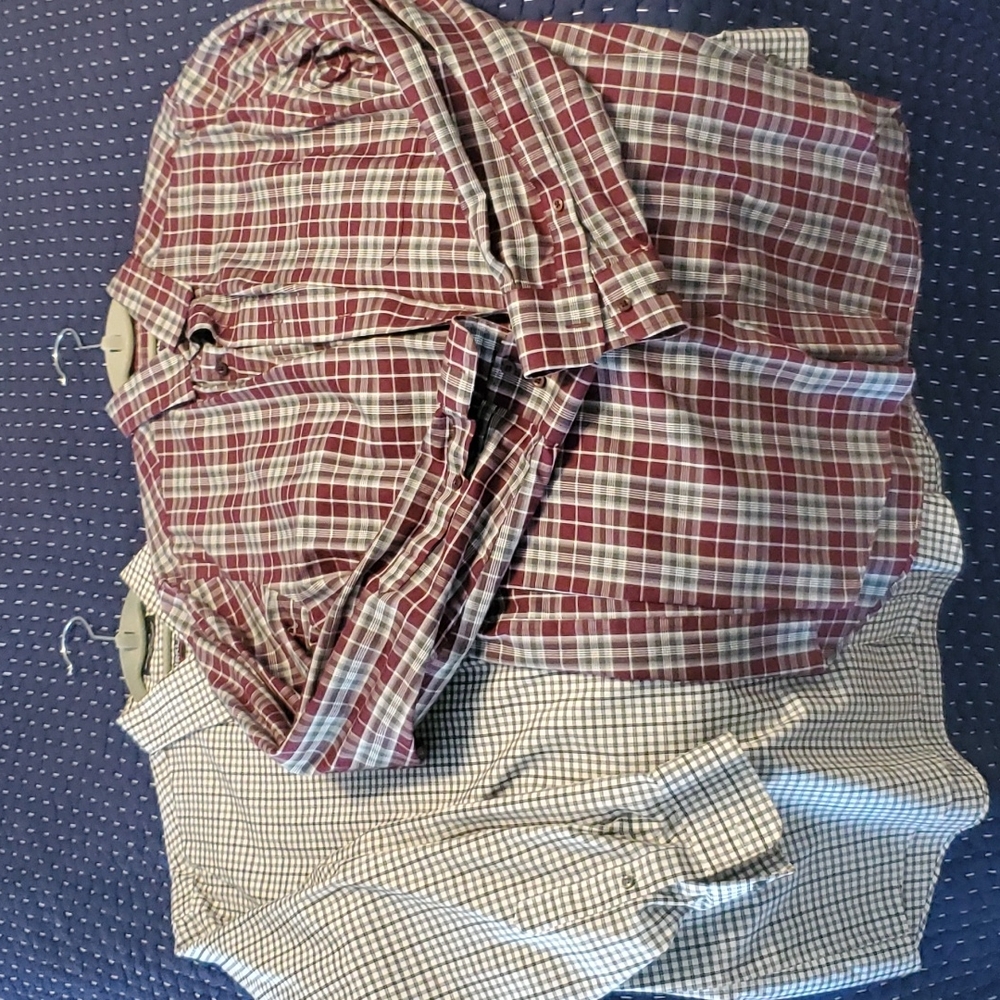 2 kirkland mens dress shirts